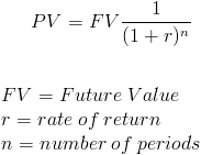 Present Value Alternative Formula