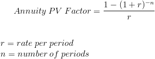 Present Value Interest Factor of Annuity (PVIFA) Formula, Tables